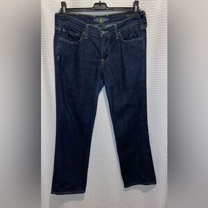 Women’s Lucky Brand mid-rise crop sweet’n straight dark blue Jeans Sz‎ 6/28